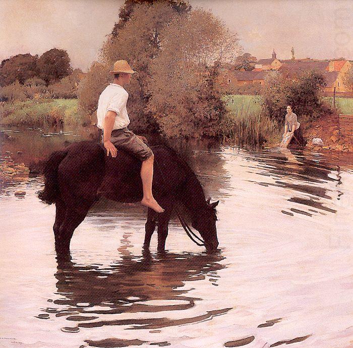 Muenier, Jules-Alexis Young Peasant Taking his Horse to the Watering Hole china oil painting image